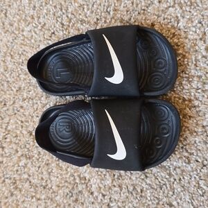 Nike Kids Black and White Sandals